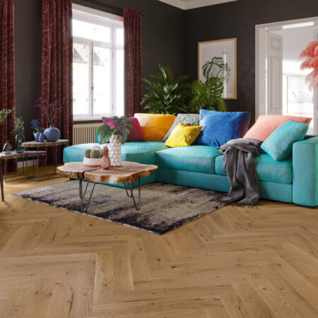 Brown Oak "Smoked Effect" Herringbone (New Optilock)