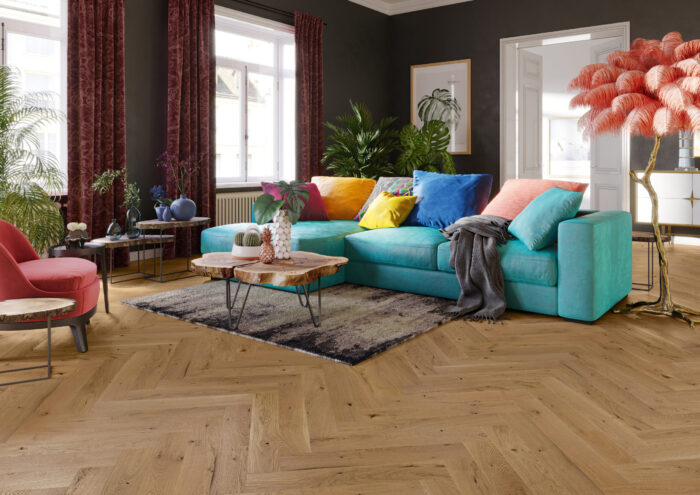 Brown Oak "Smoked Effect" Herringbone (New Optilock)
