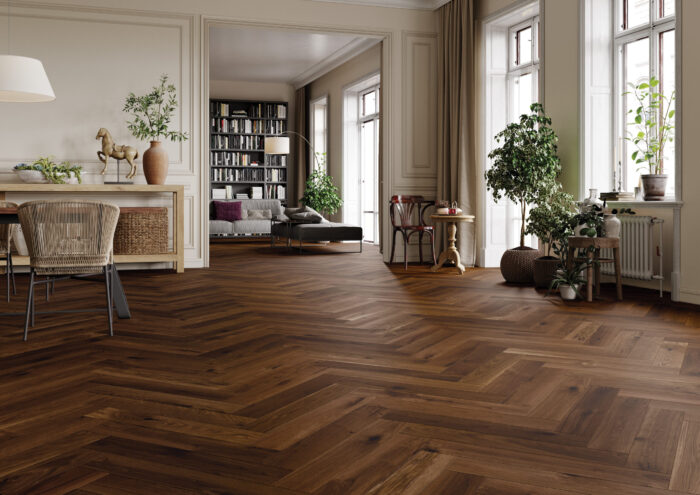 Dark Brown Oak Herringbone (New Optilock)