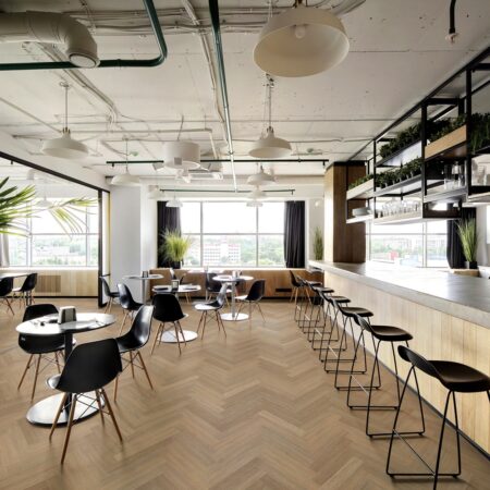 Nordikka Living Warm Oak Herringbone - Dining Room